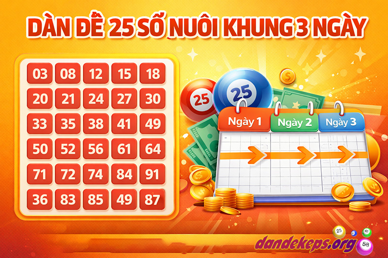 Nuôi Dàn Đề 25 Số Trong 3 Ngày: Cách Chia Vốn Và Chơi Hiệu Quả