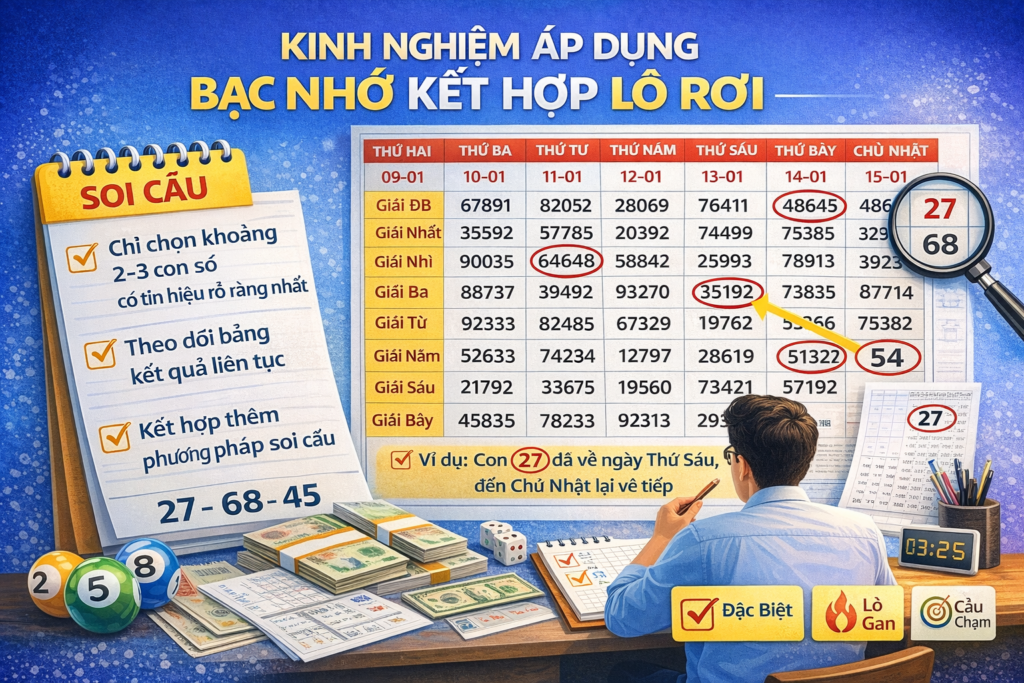 Kinh nghiệm từ cao thủ khi chơi bạc nhớ lô rơi